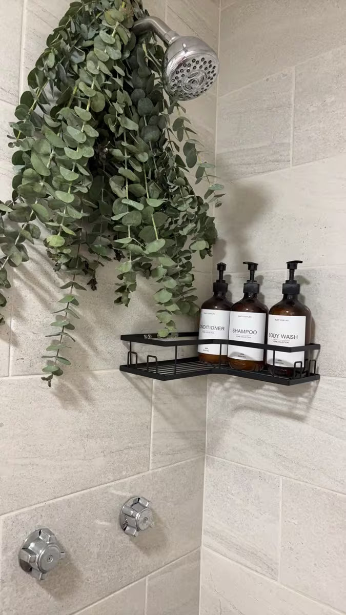 No-Drill Adhesive Corner Shower Caddy Set