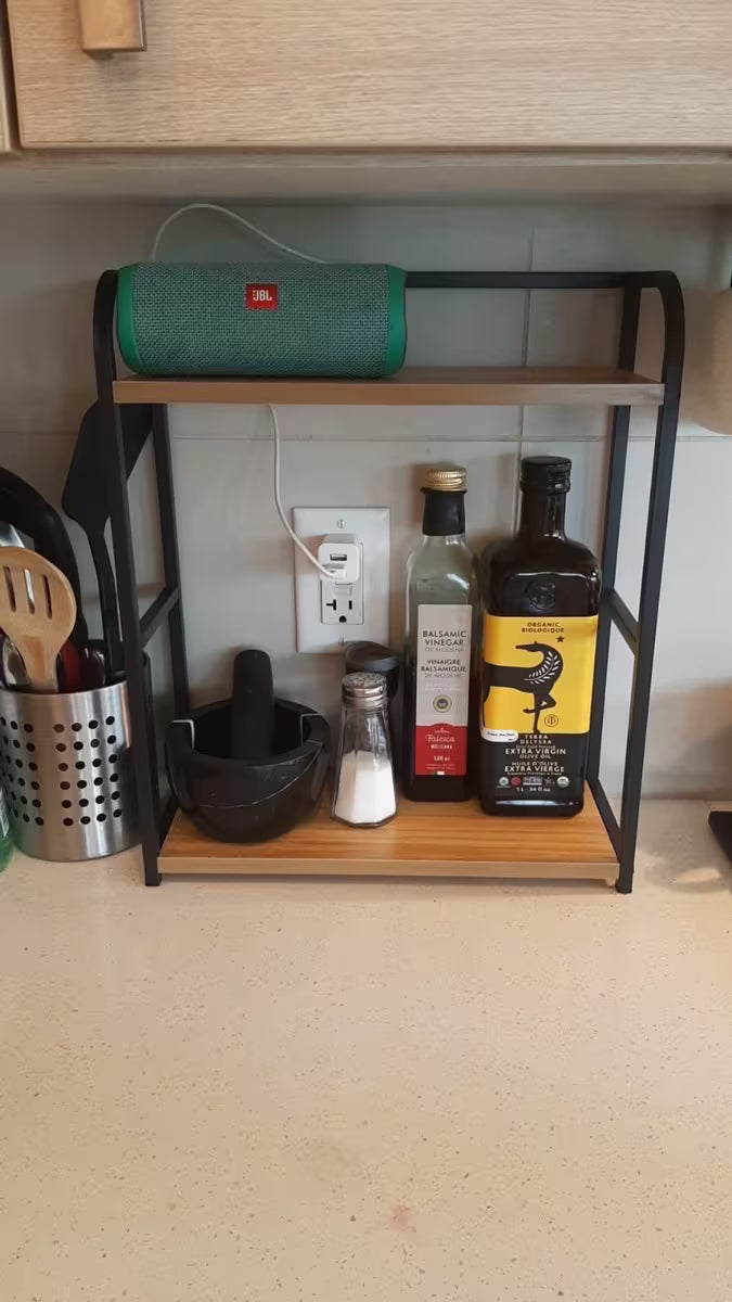 Multi-Tier Stainless Steel Kitchen Spice Rack