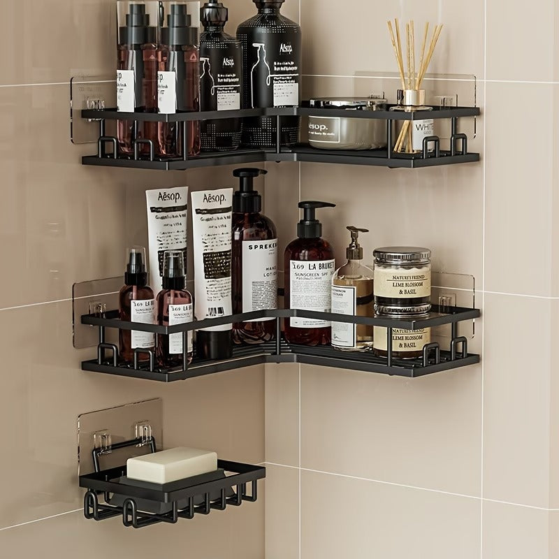 No-Drill Adhesive Corner Shower Caddy Set