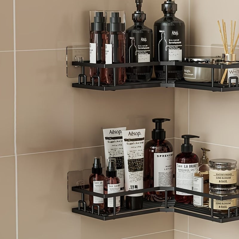 No-Drill Adhesive Corner Shower Caddy Set