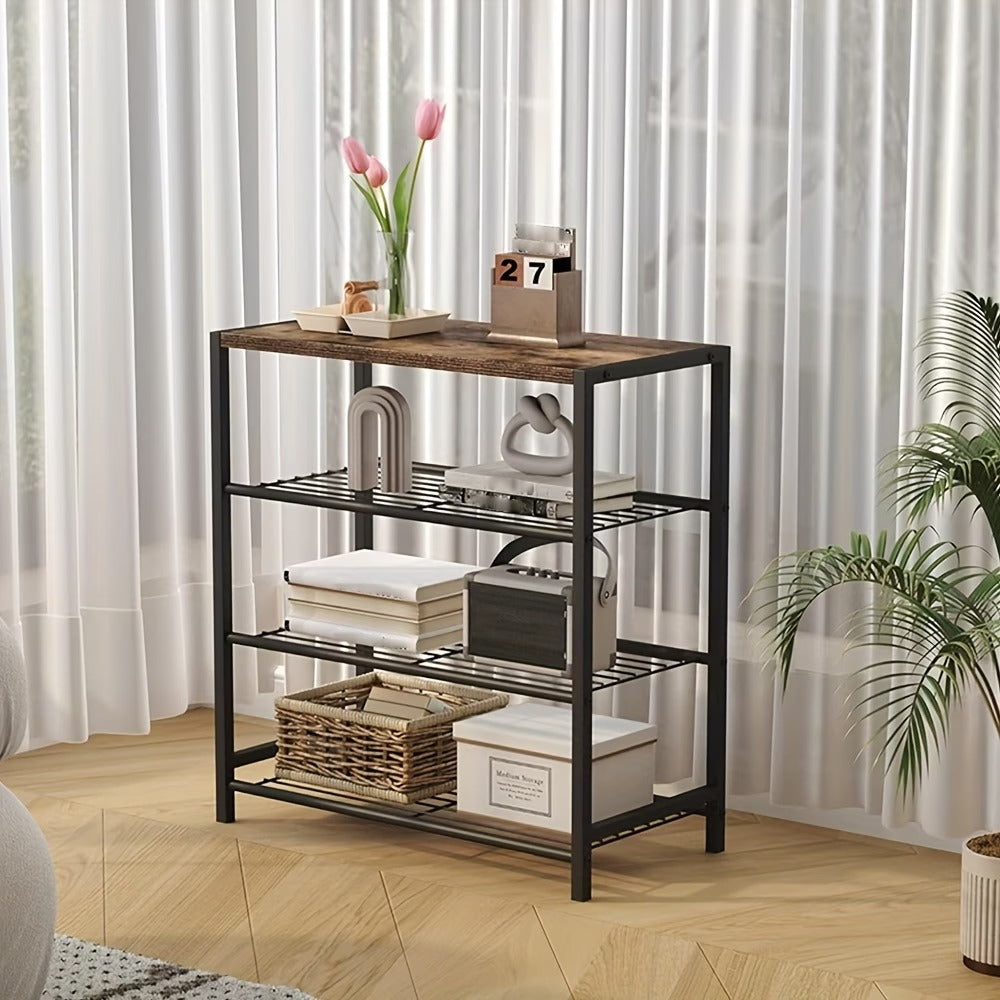 Modern Tiered Metal Display and Storage Rack