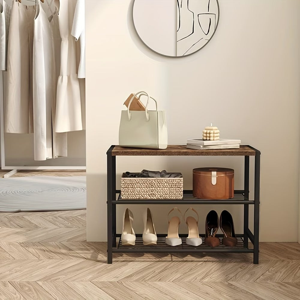 Modern Tiered Metal Display and Storage Rack