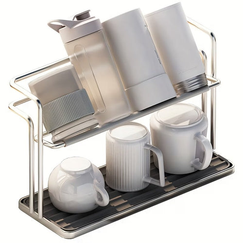 2-Tier Stainless Steel Cup Drying Rack