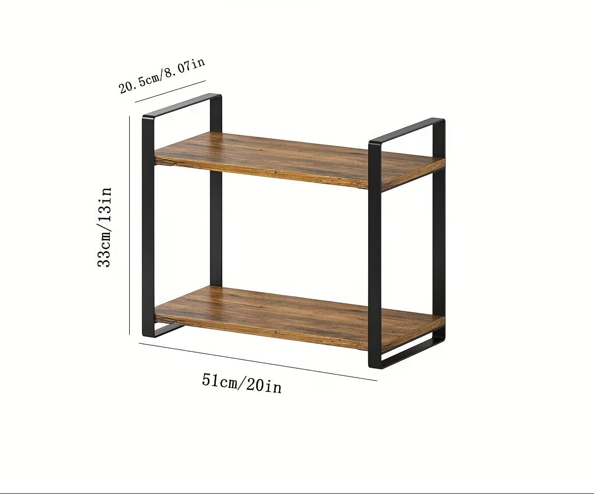 Two-Tier Multi-Purpose Desk and Storage Shelf