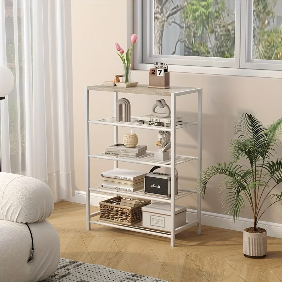 Modern Tiered Metal Display and Storage Rack
