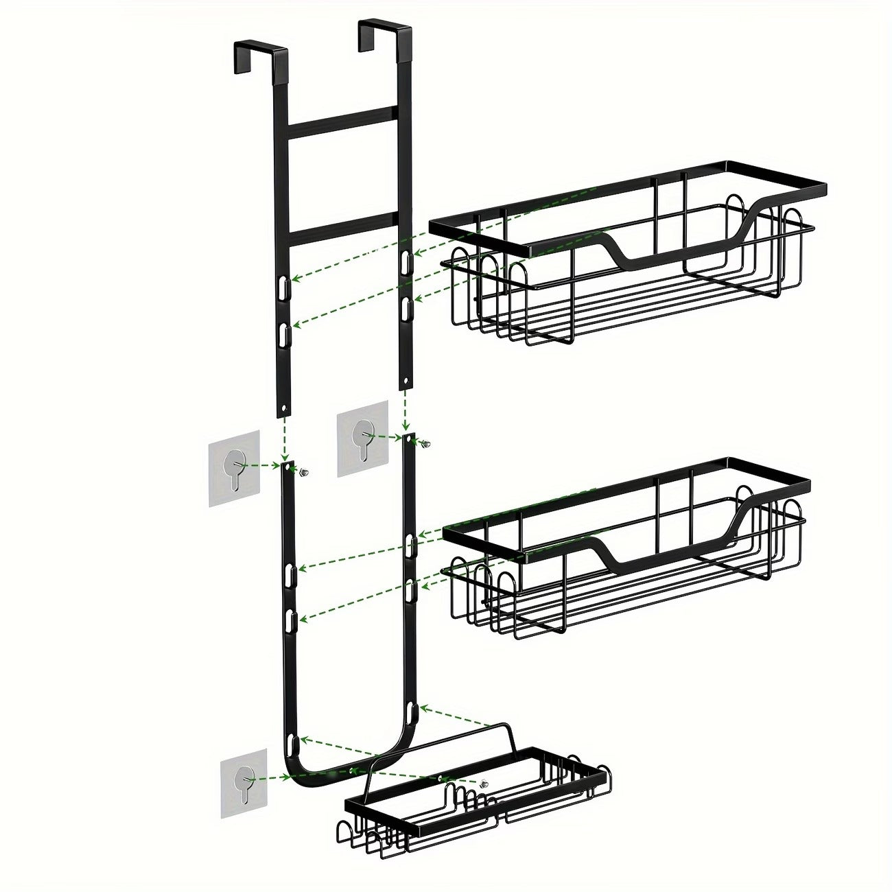 3-Tier Rustproof Over-the-Door Shower Caddy