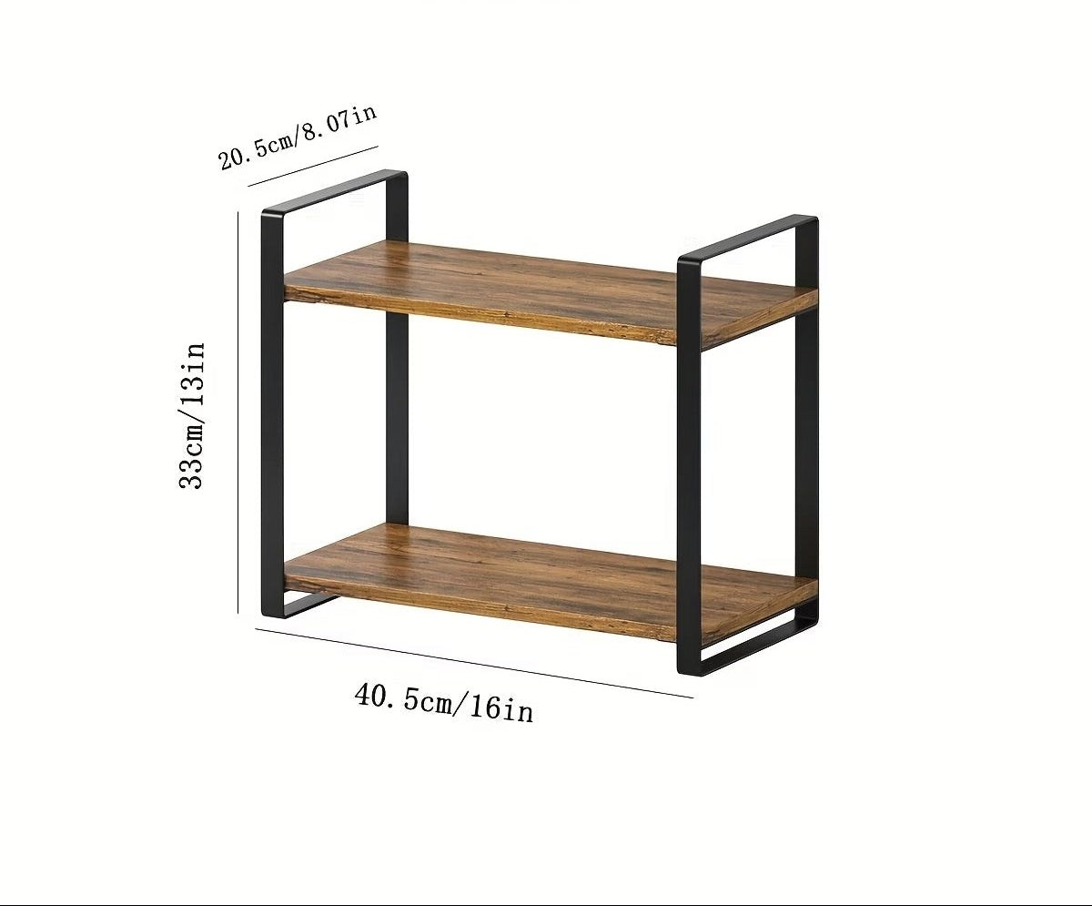 Two-Tier Multi-Purpose Desk and Storage Shelf